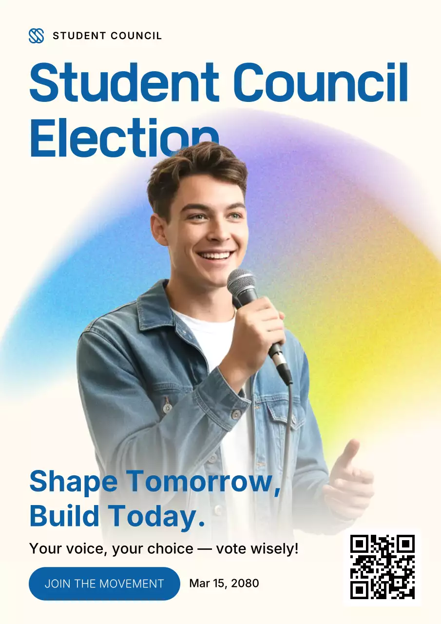 Rainbow Modern Election Announcement Poster