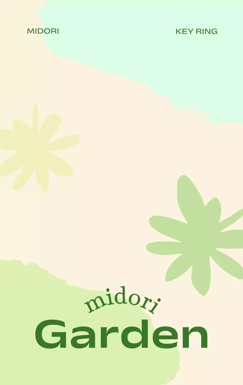 자연 친화적인 식물 정원의 키링 굿즈 배경지