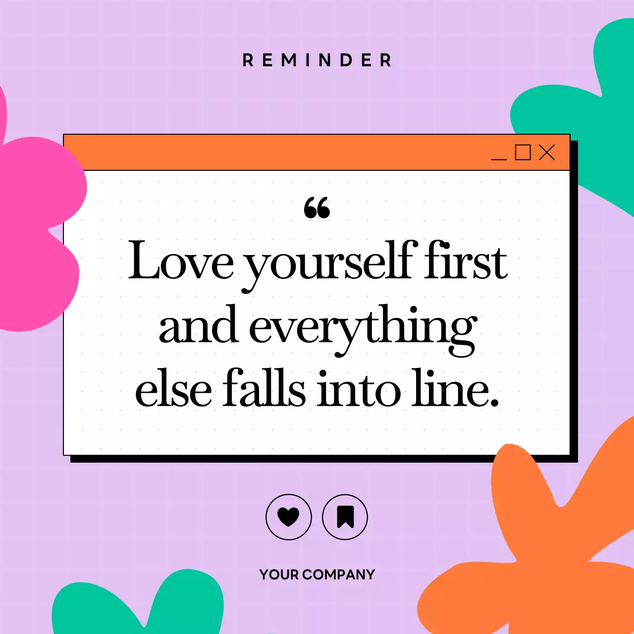 Purple Trendy Motivation Reminder Social Media Post