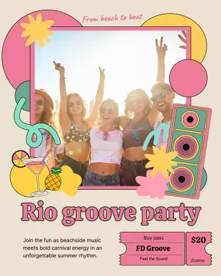 Beige Retro Music Promotion Instagram Post