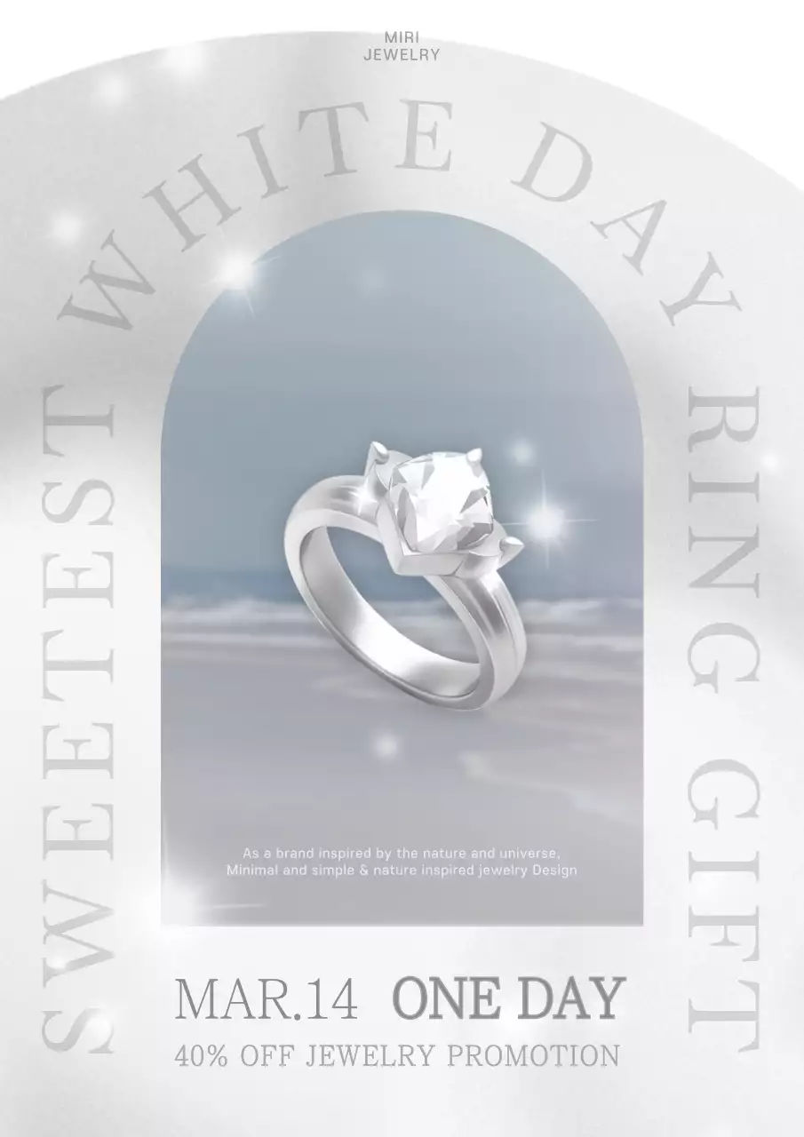 White Elegant Jewelry Promotion Poster