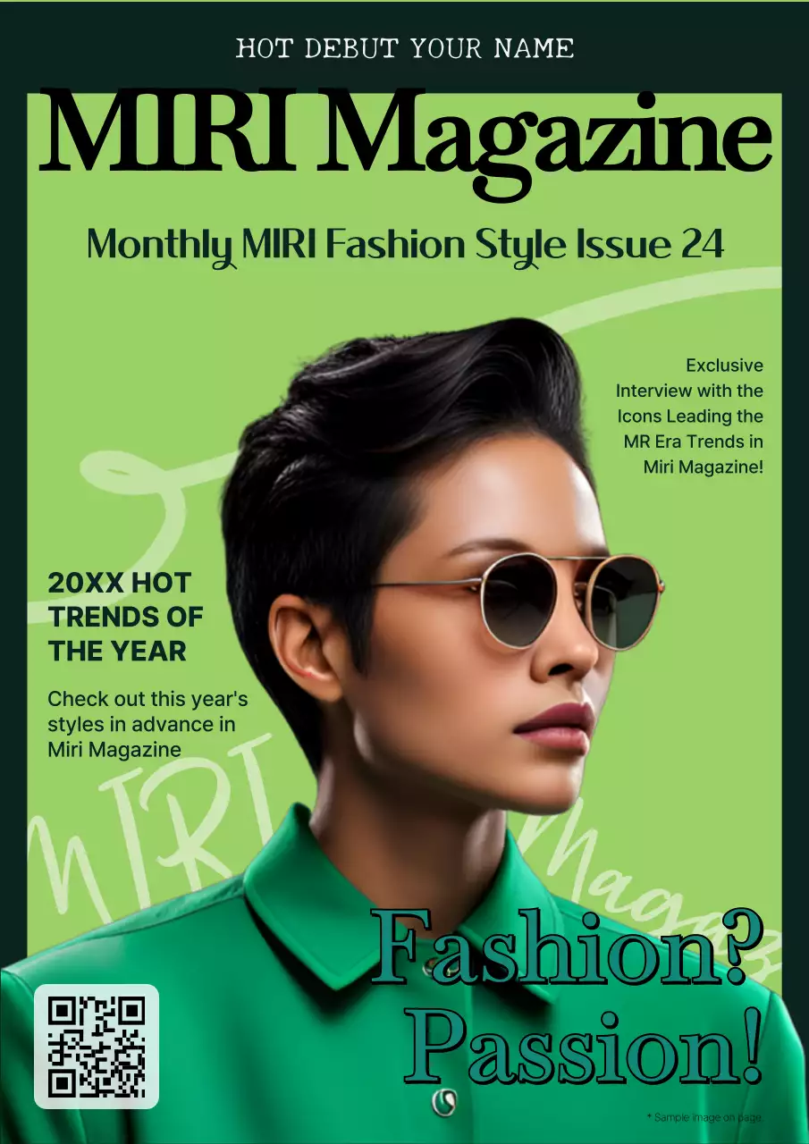 Green Trendy Fashion Magazine Poster