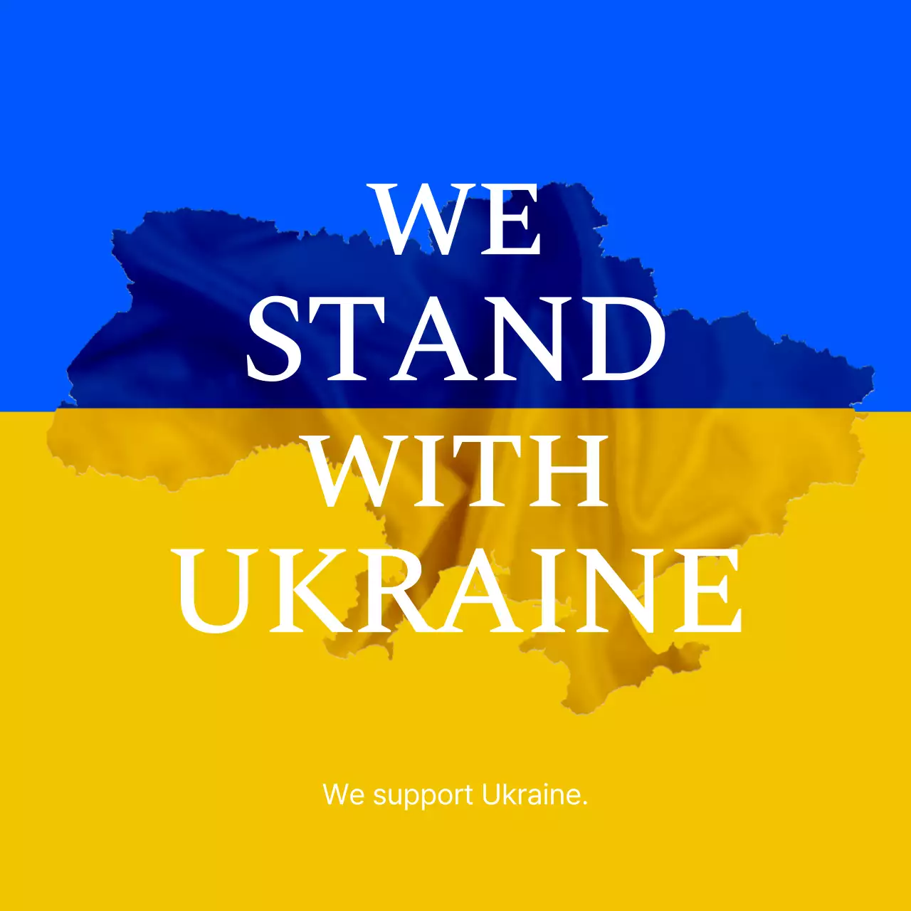 Blue Simple Support Announcement Social Media Post