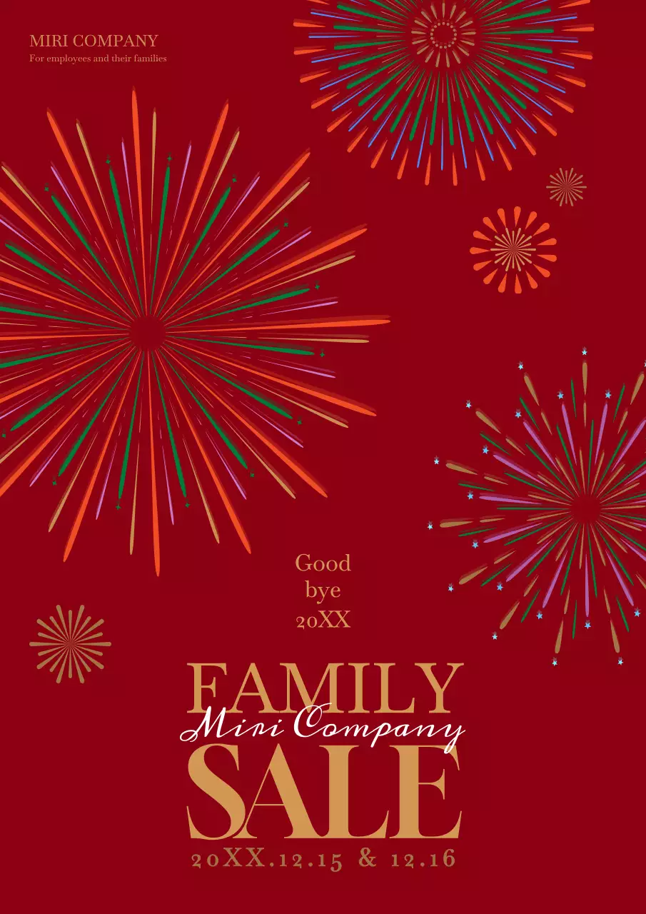 Red Elegant Family Promotion Poster