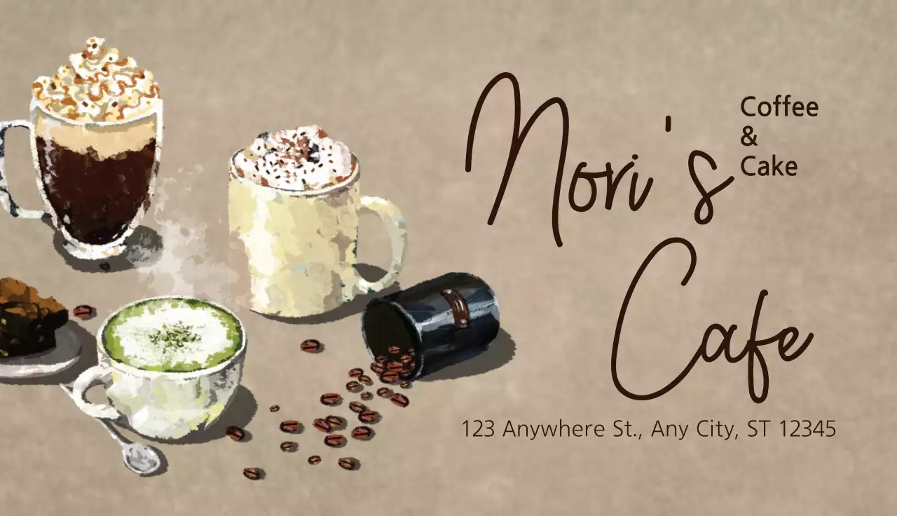 Beige Vintage Coffee Promotion Business Card