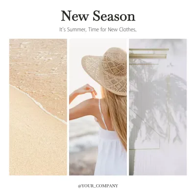 Beige Modern Summer Promotion Social Media Post