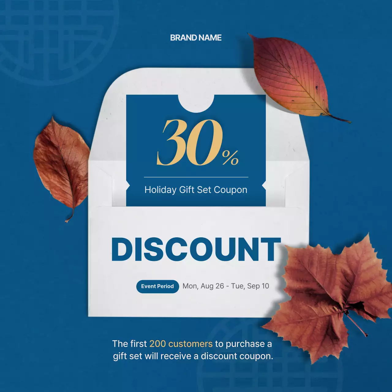 Blue Elegant Discount Promotion Instagram Post