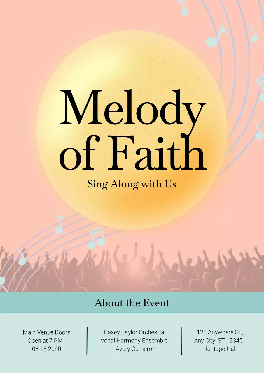 Modern Worship Event Poster