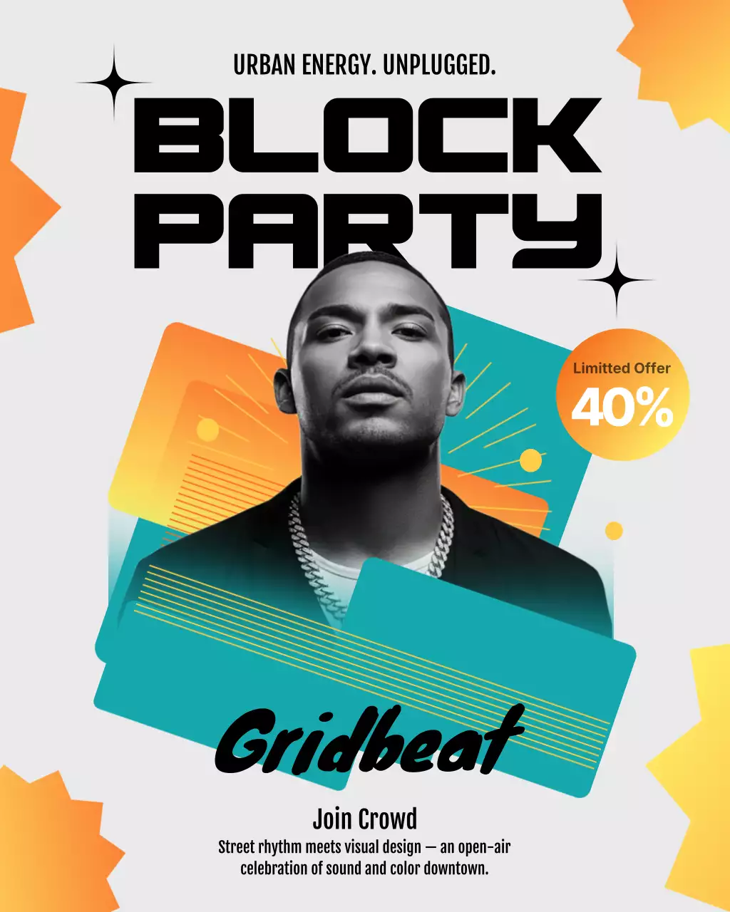 Teal Urban Block Party Promotion Instagram Post