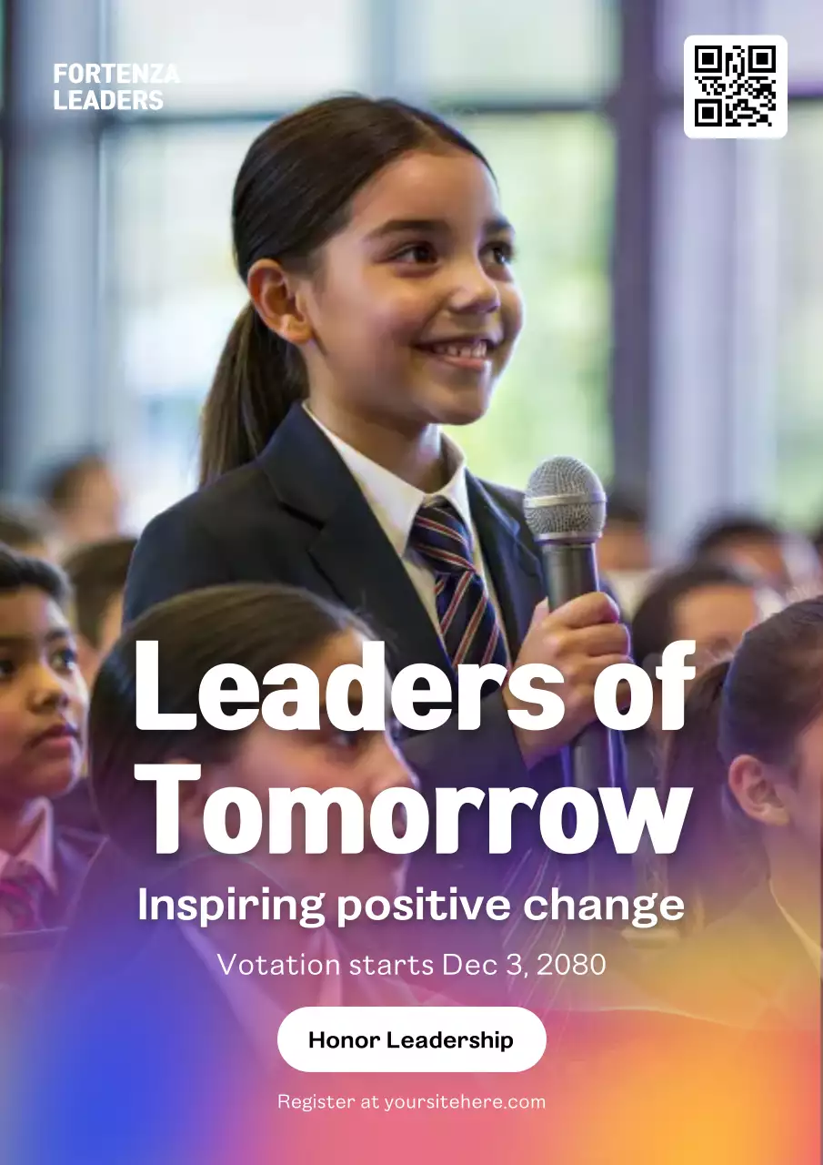 Rainbow Modern Leadership Web Poster