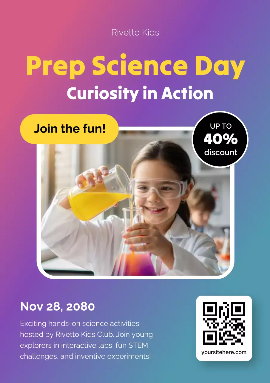 Colorful Modern Science Event Web Poster