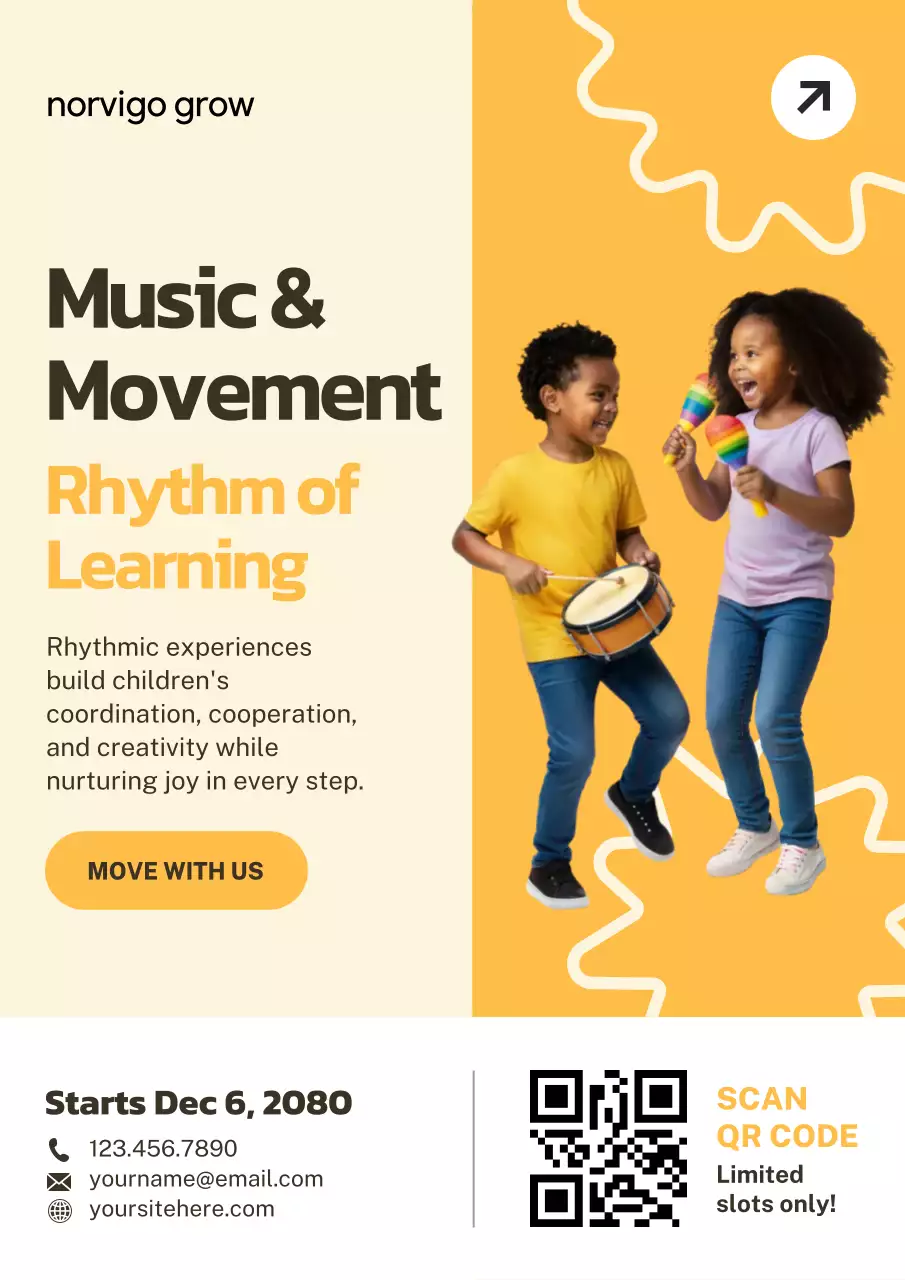 Music and Rhythm Learning Web Poster