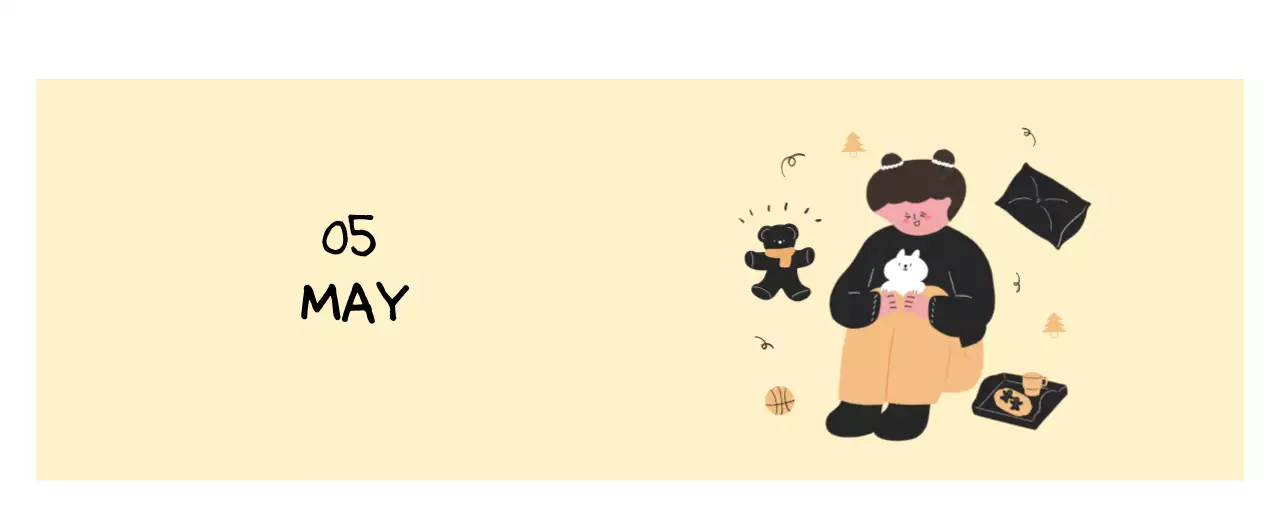 알록달록한 귀여운 일상 일러스트 컨셉