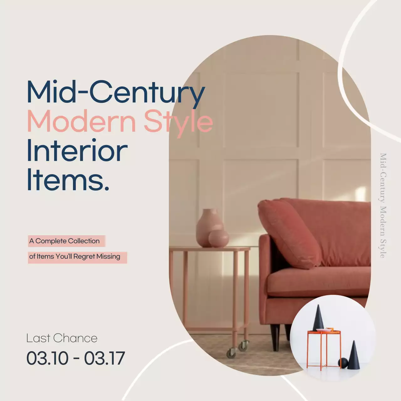 Beige Modern Interior Promotion Social Media Post