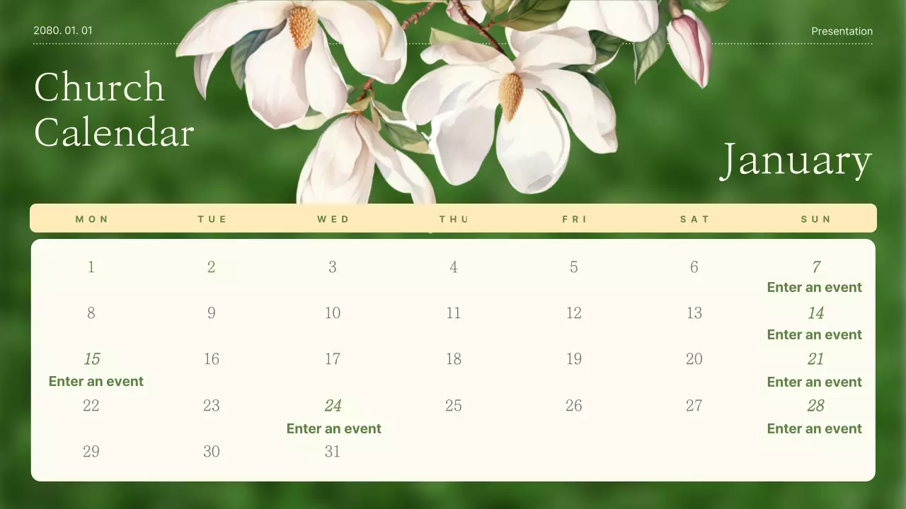 그린 엘레강트 교회 프리젠테이션