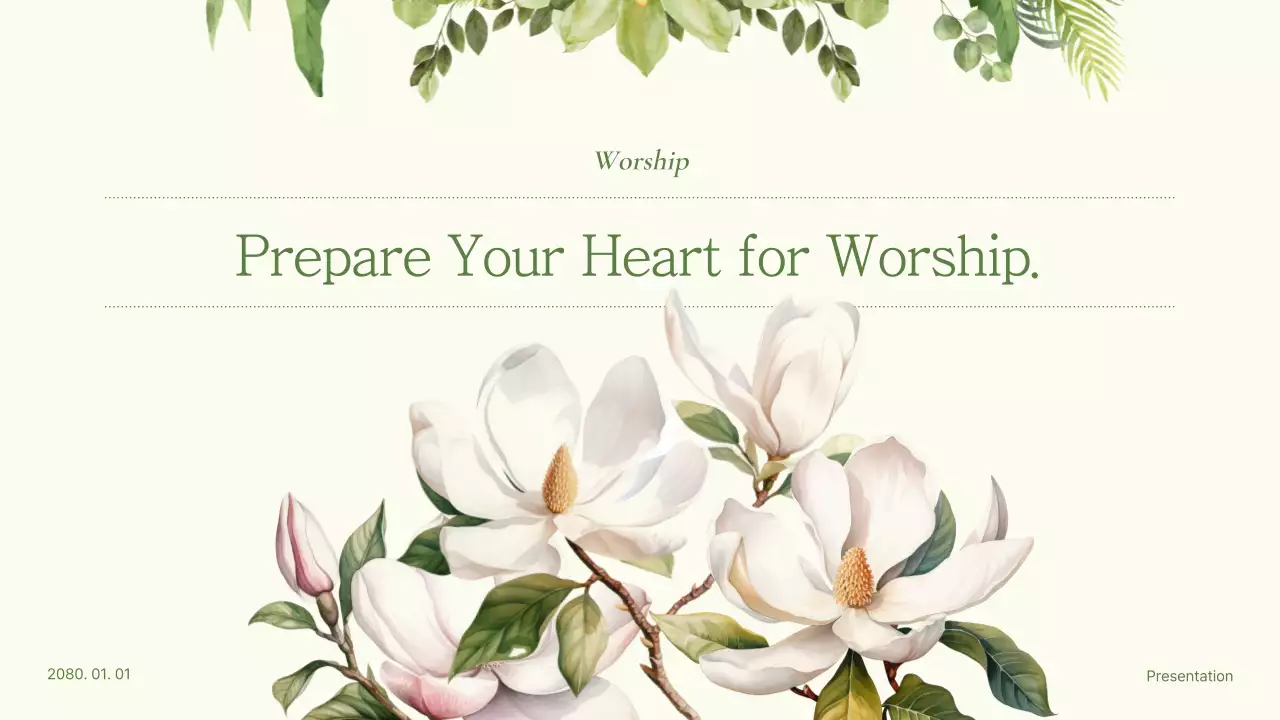 그린 엘레강트 교회 프리젠테이션