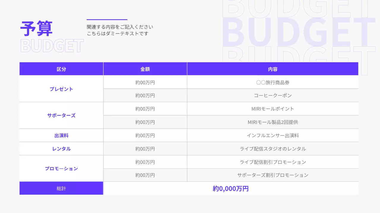 黒 モダン イベント 企画書 プレゼンテーション