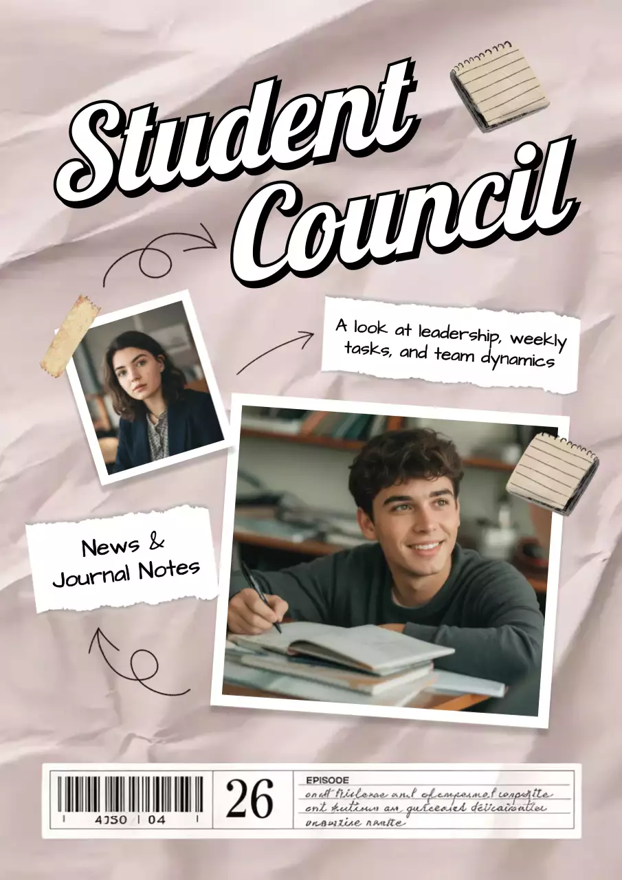 Beige Retro Student Guide Poster