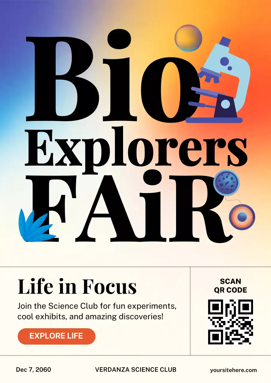 Colourful Modern Science Event Poster