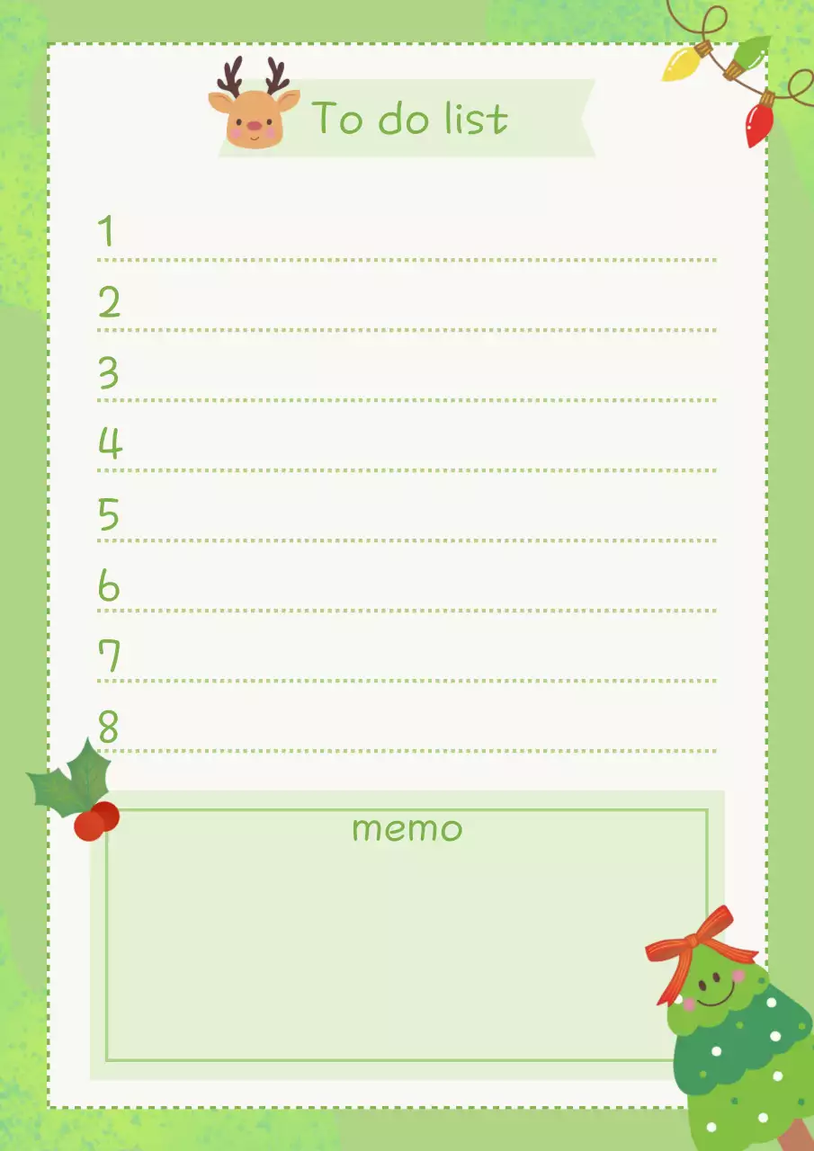 연두 아기자기한 크리스마스 계획서