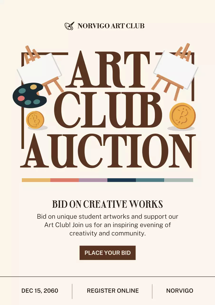 Beige Modern Art Promotion Poster