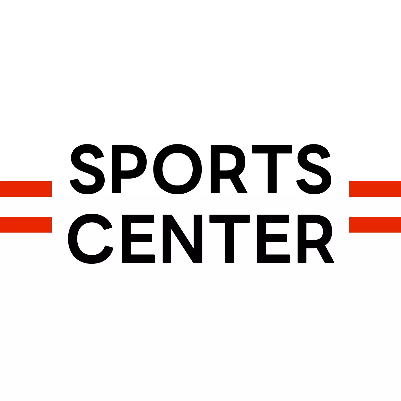 빨강과 검정의 심플한 스포츠 센터