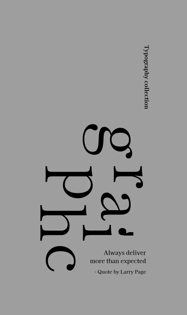 모던한 블랙의 세련된 타이포그래피