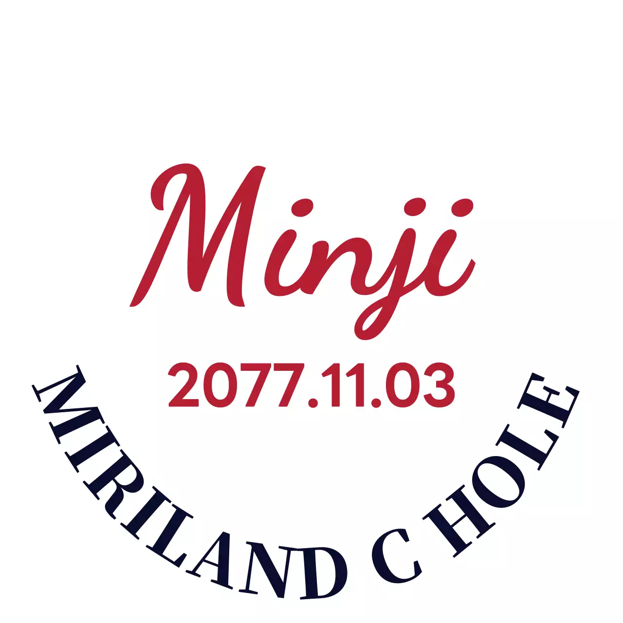 파랑과 레드의 고급스러운 골프 앰블럼