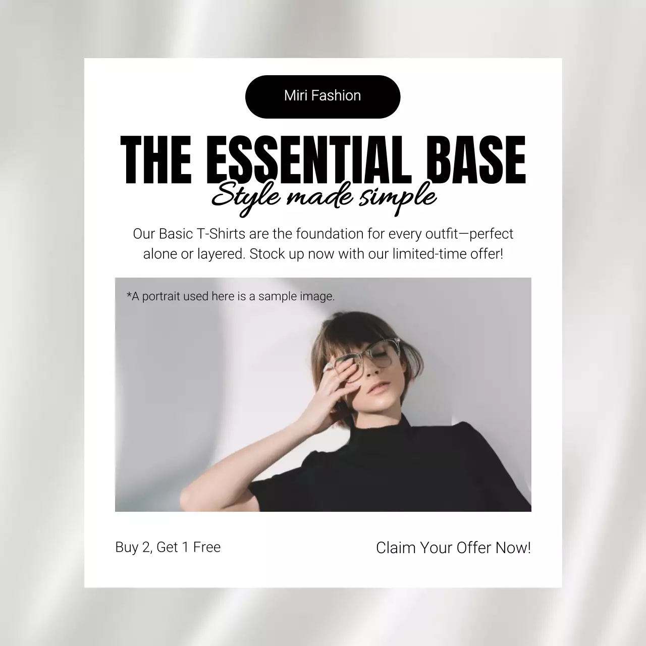 흰색 모던 패션 광고