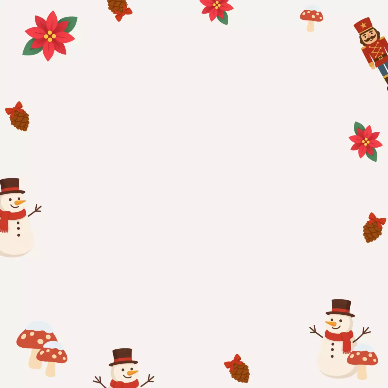 베이지 아기자기한 겨울 노트