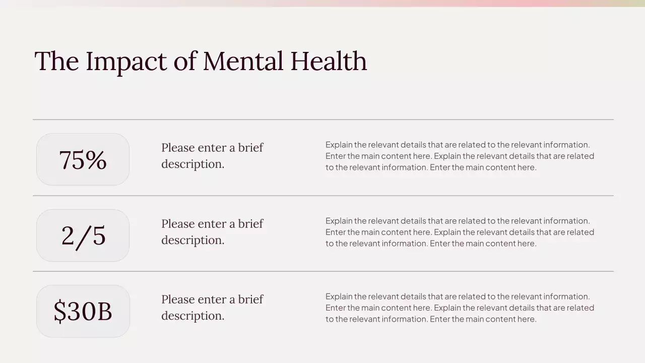 Pink Modern Mental Health Presentation