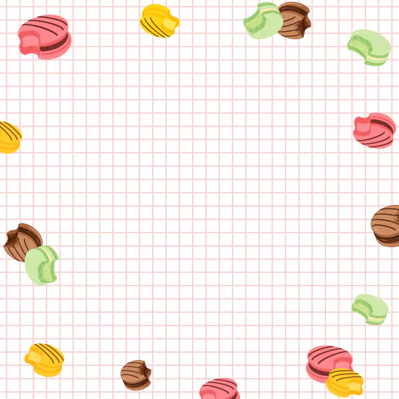 핑크 아기자기한 마카롱 노트