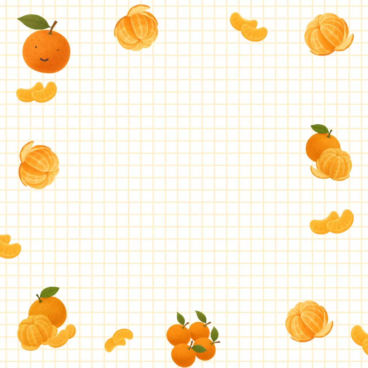 주황 아기자기한 귤 노트