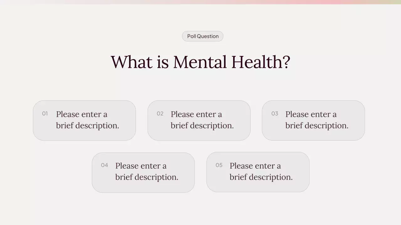 Pink Modern Mental Health Presentation