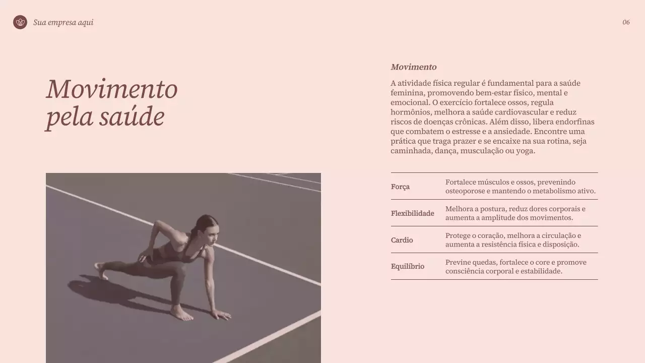 Apresentação de bem-estar elegante em tons de bege