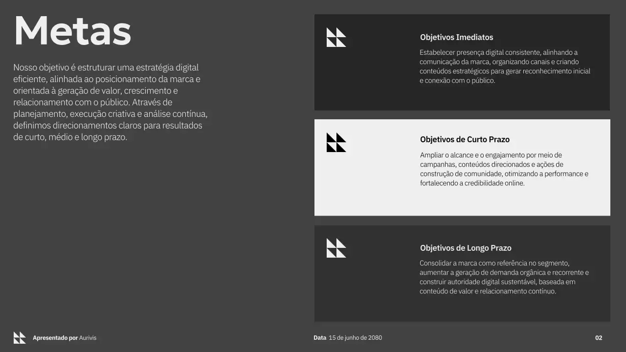 Apresentação de Marketing Moderna em Tons de Cinza