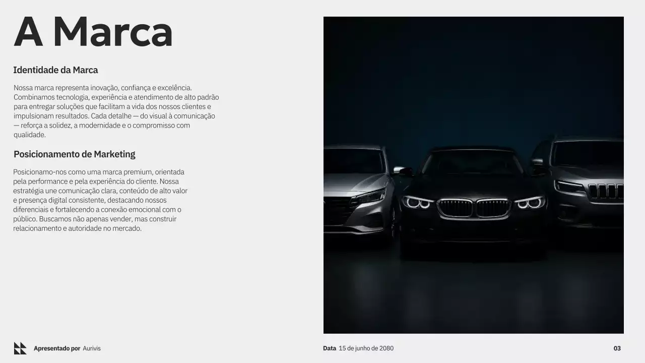 Apresentação de Marketing Moderna em Tons de Cinza