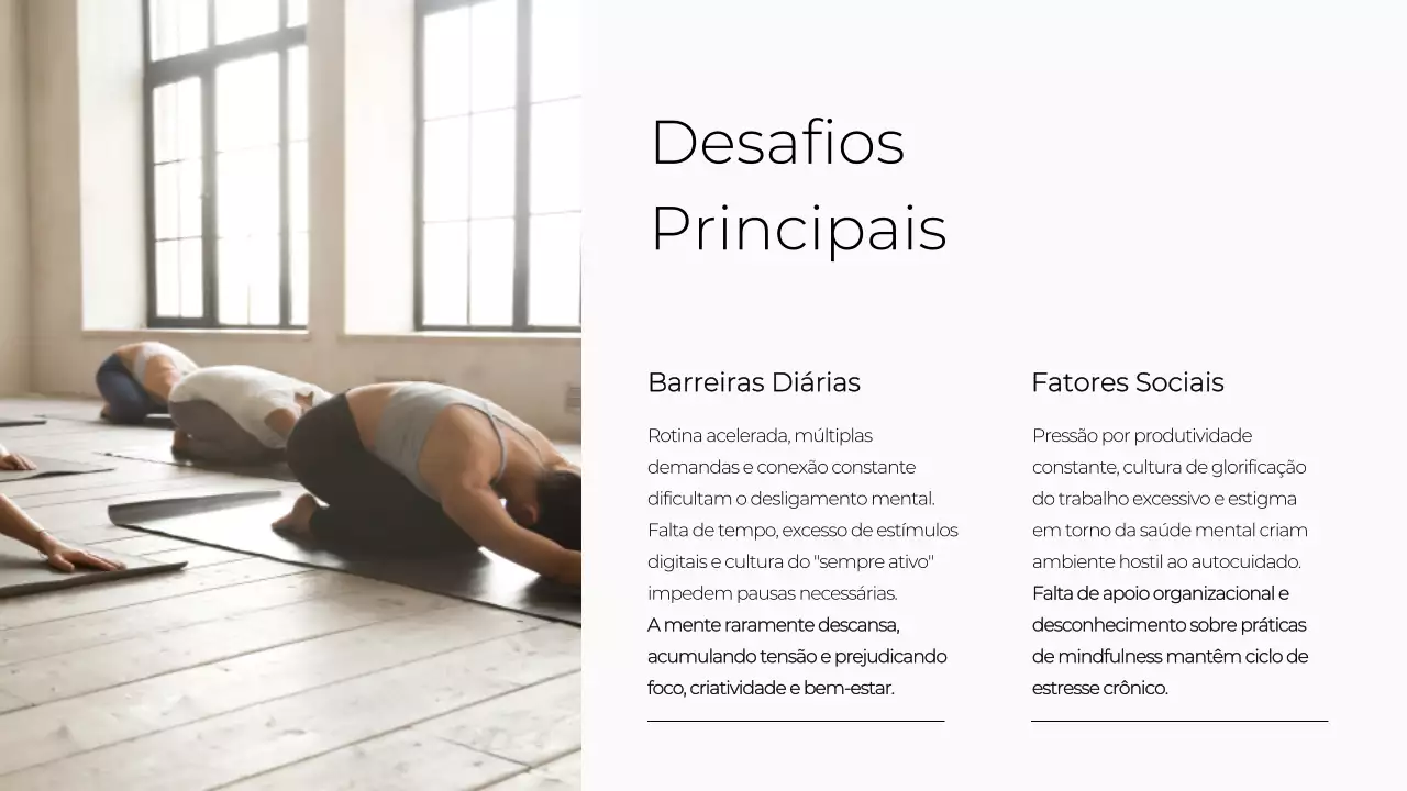 Palestra de Meditação Minimalista Bege