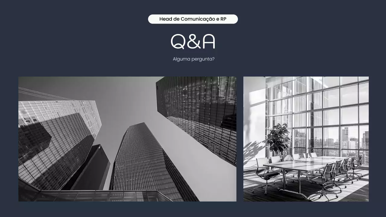 Apresentação de anúncio de comunicação profissional da Marinha