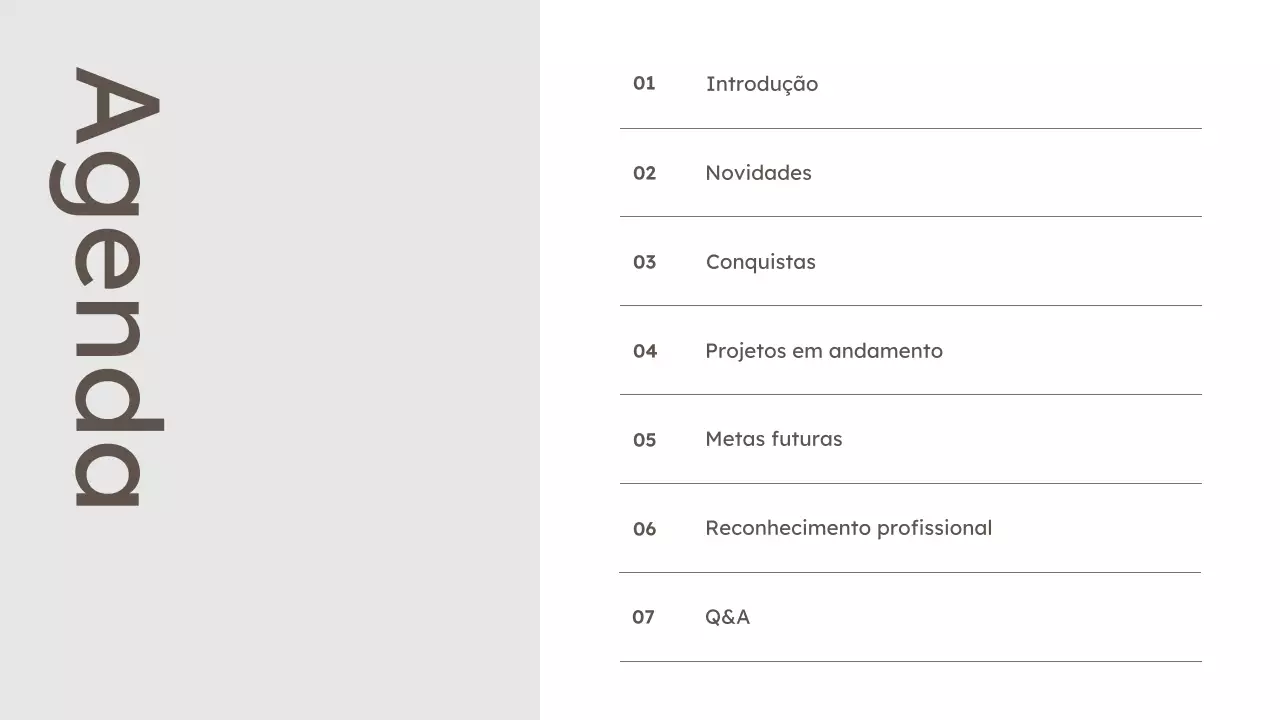 Apresentação de negócios moderna em tons de cinza