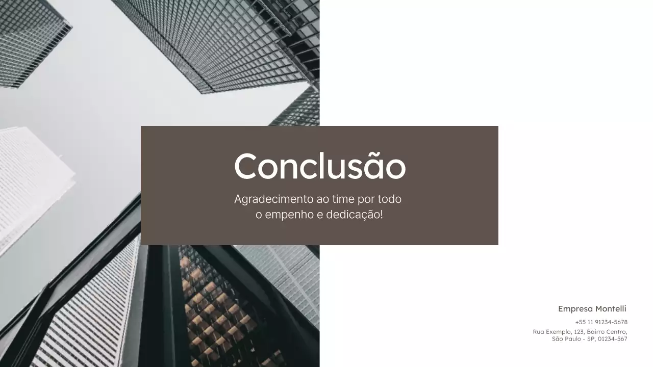 Apresentação de negócios moderna em tons de cinza