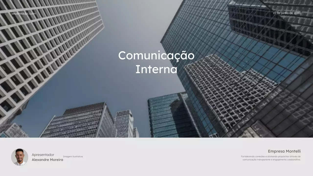 Apresentação de negócios moderna em tons de cinza