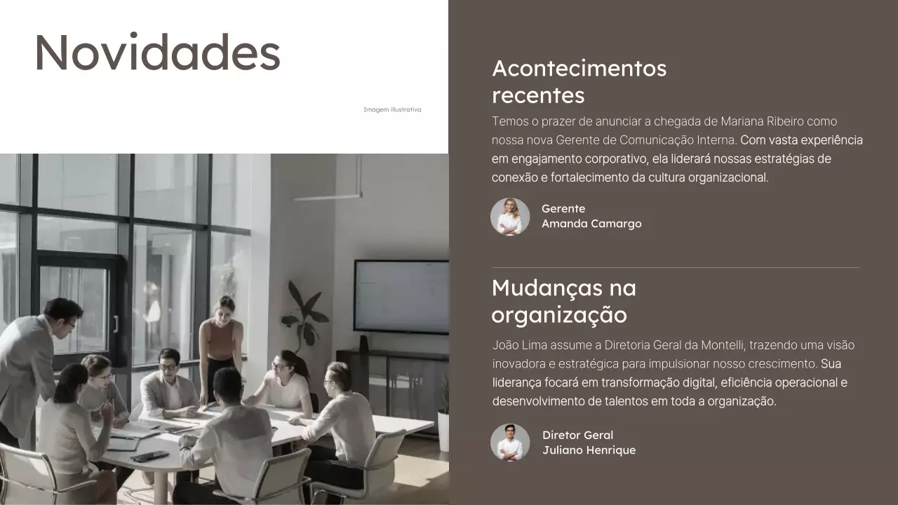 Apresentação de negócios moderna em tons de cinza