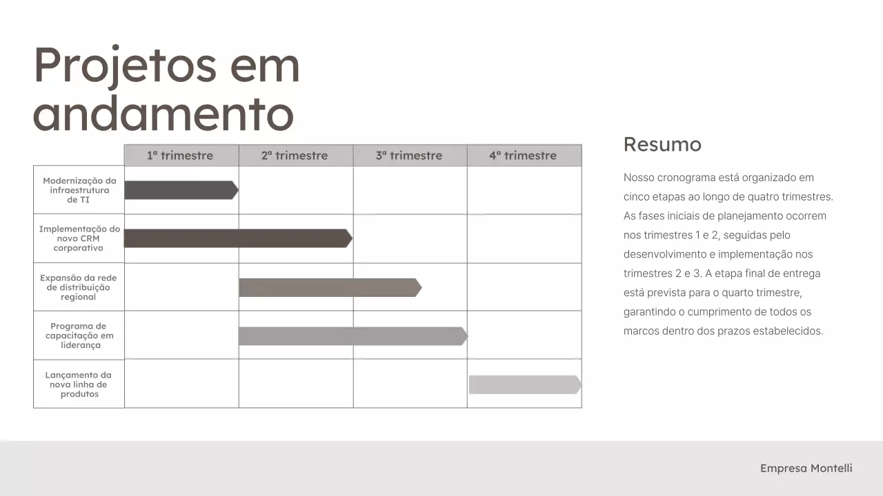 Apresentação de negócios moderna em tons de cinza