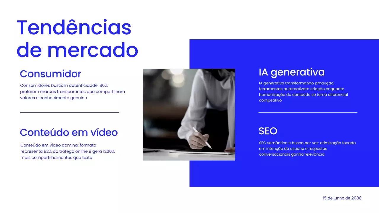 Apresentação de Marketing Moderna em Tons de Cinza