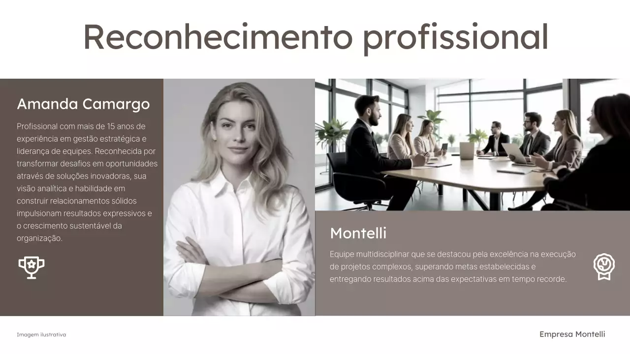 Apresentação de negócios moderna em tons de cinza