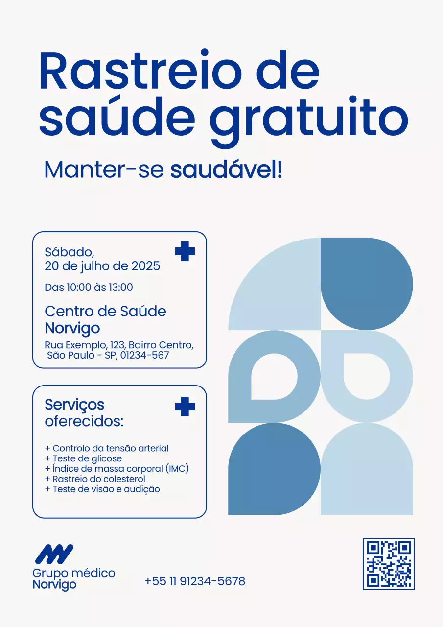 Anúncio do evento Blue Modern Health