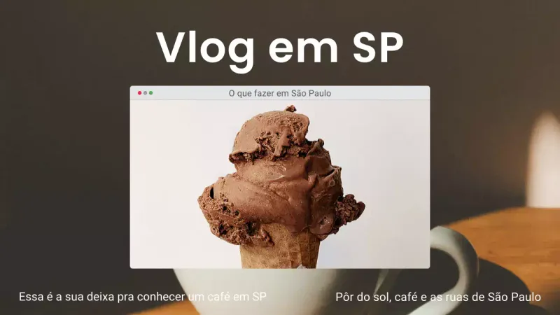 Vlog de sorvete moderno marrom