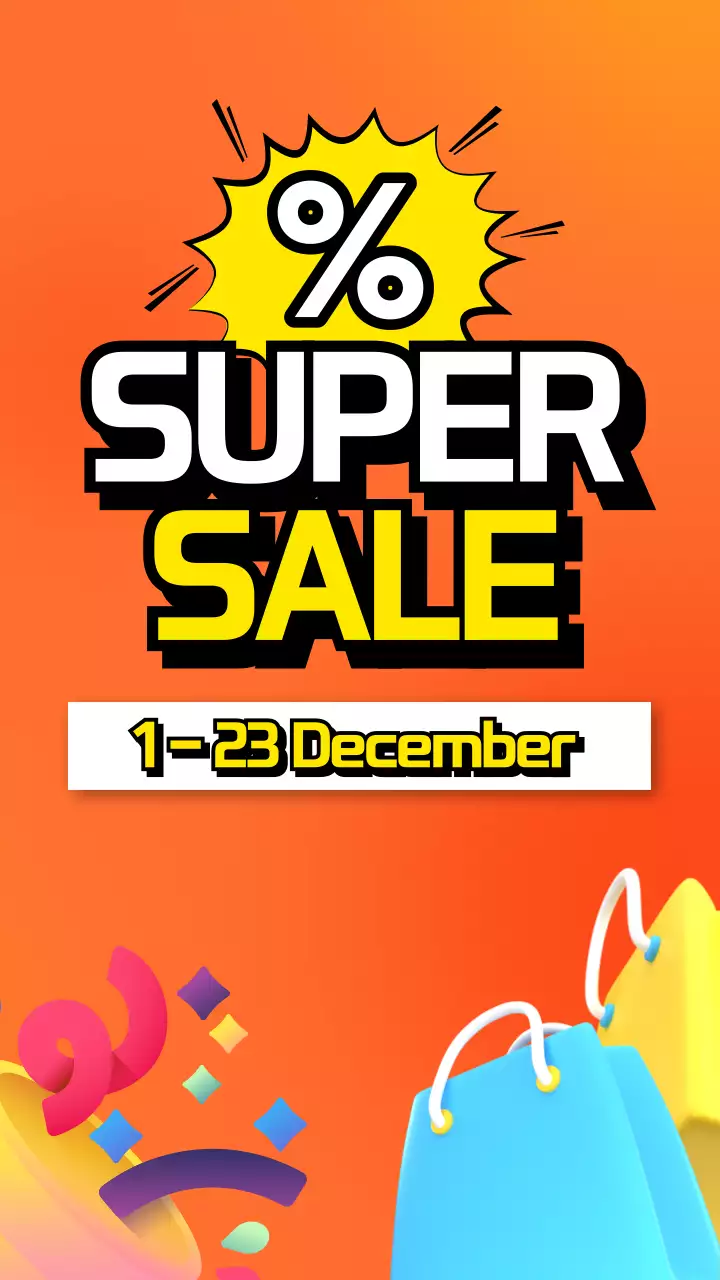 슈퍼 세일 이벤트 인스타그램 스토리 게시물