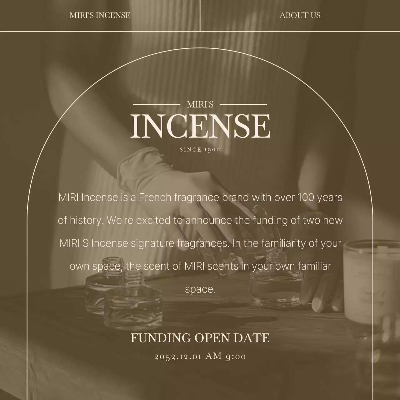 Beige Minimalist Incense Promotion Instagram Carousel